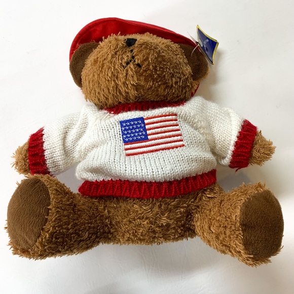 Royal Plush USA American Flag Bear Seated Stuffed Animal With Tags, 10” - Picture 5 of 9